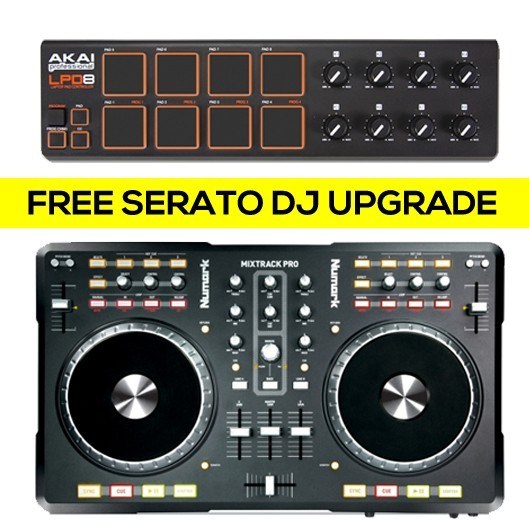 Numark Mixtrack Pro & Akai Pro LPD8 with