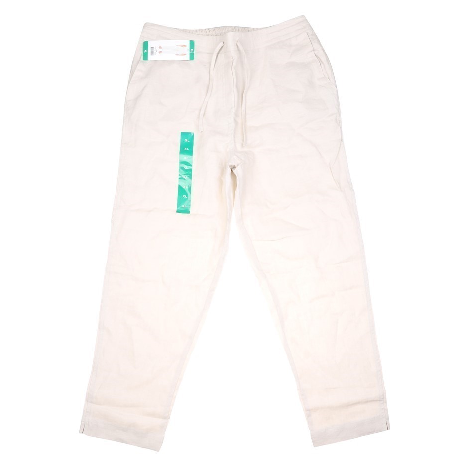 ADVENT Loose Elasticated Waist Pants, Size XL, 100% Linen, Flax. Buyers No