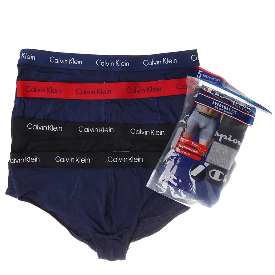 7 x Men's Mixed Underwear, Comprised: CHAMPION & CALVIN KLEIN, Size XL, Mul  Auction