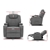 Artiss Electric Massage Chair Recliner Lift Motor Armchair Heating Fabric