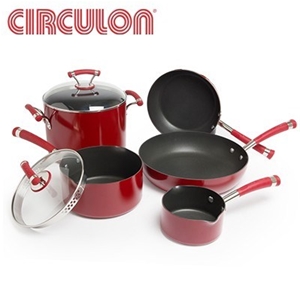 Circulon Contempo 5PC Cookware Set - Red