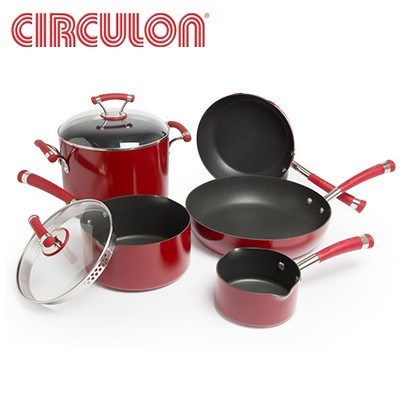 Circulon Contempo 5PC Cookware Set - Red