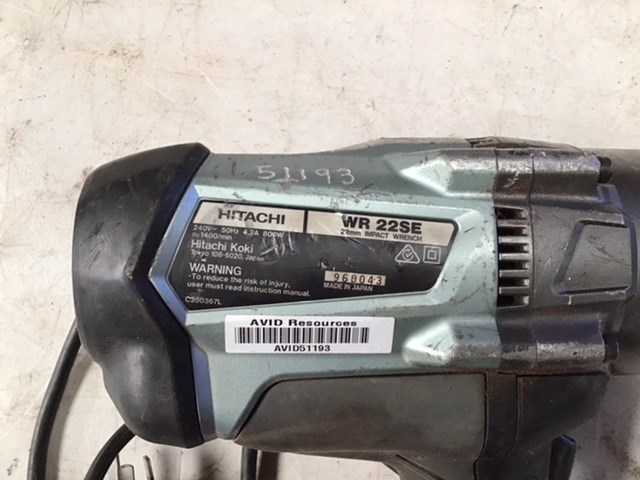 Hitachi WR22SE 22mm Impact Wrench Auction (0333-9029559) | Grays Australia