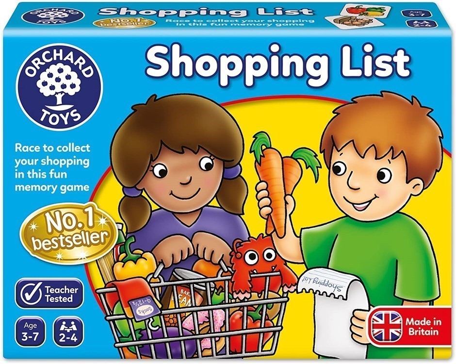 ORCHARD TOYS Shopping List Board Game – Memory & Matching Educational Toy f