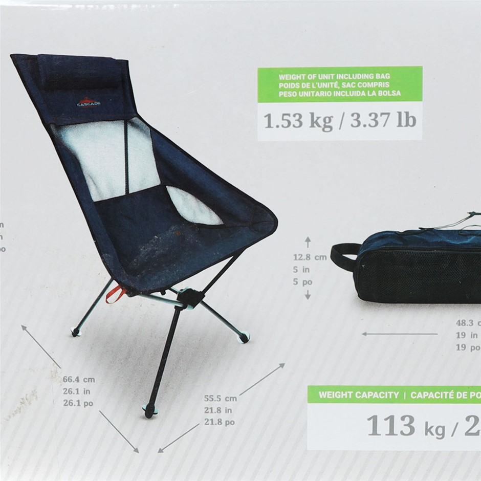 Cascade ultralight packable high back chair hot sale