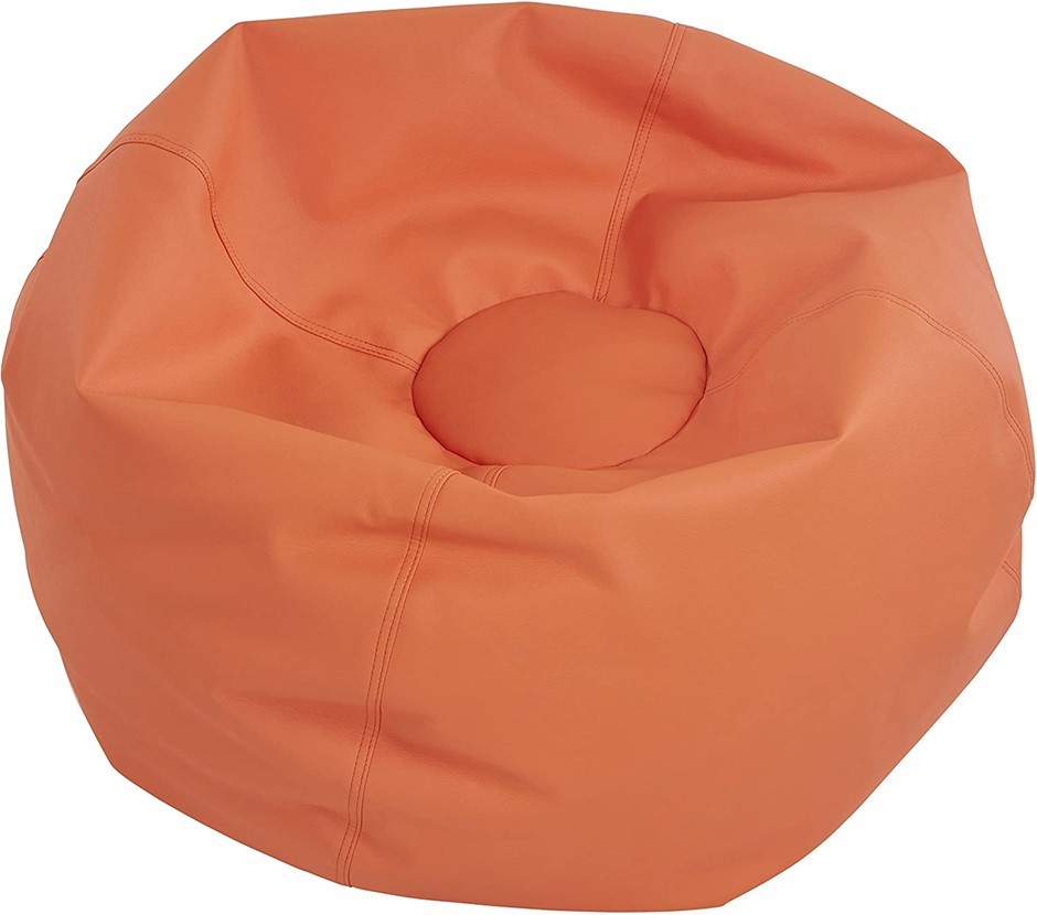 ECR4KIDS Junior Classic Bean Bag, Colour: Orange, 26", Fill Material: Polys