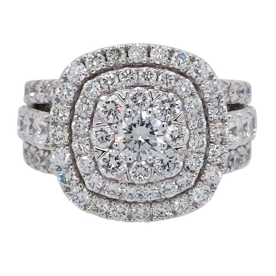 14ct White Gold, 3.25ct Diamond Ring