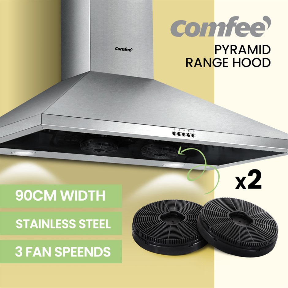 Buy Comfee Rangehood 900mm Stainless Steel Canopy Filter Replacement X2