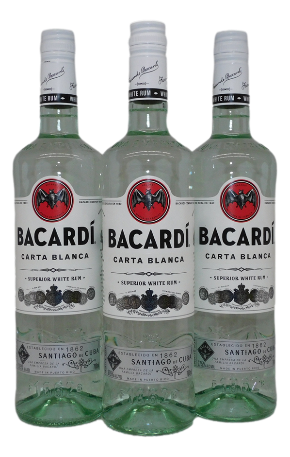 Bacardi Superior White Rum (3 x 700mL) Puerto Rico Auction (004810710090) Grays Australia