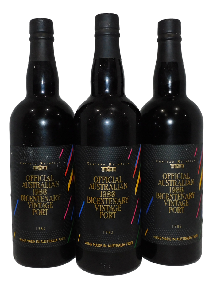 Chateau Reynella Australian 1988 Bicentenial Vintage Port 1982 (3 x