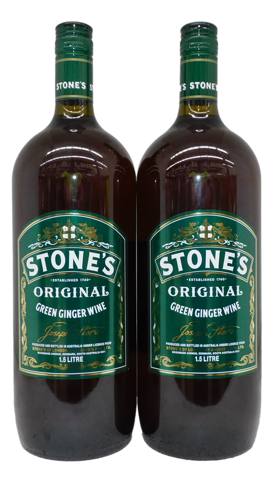 Stones Original Green Ginger Wine (2 x 1.5L) Aus Auction (004610710773