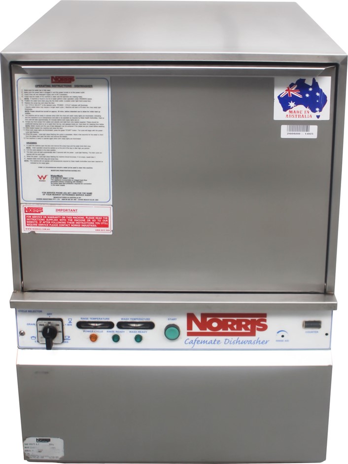 NORRIS CAFEMATE UNDER COUNTER DISHWASHER Auction (00565048663) Grays