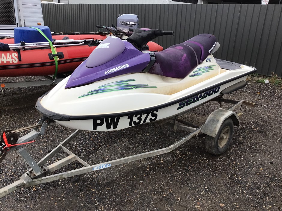 SeaDoo GTI Fiberglass Sit Down Jetski Auction (0001-60016210) | Grays ...