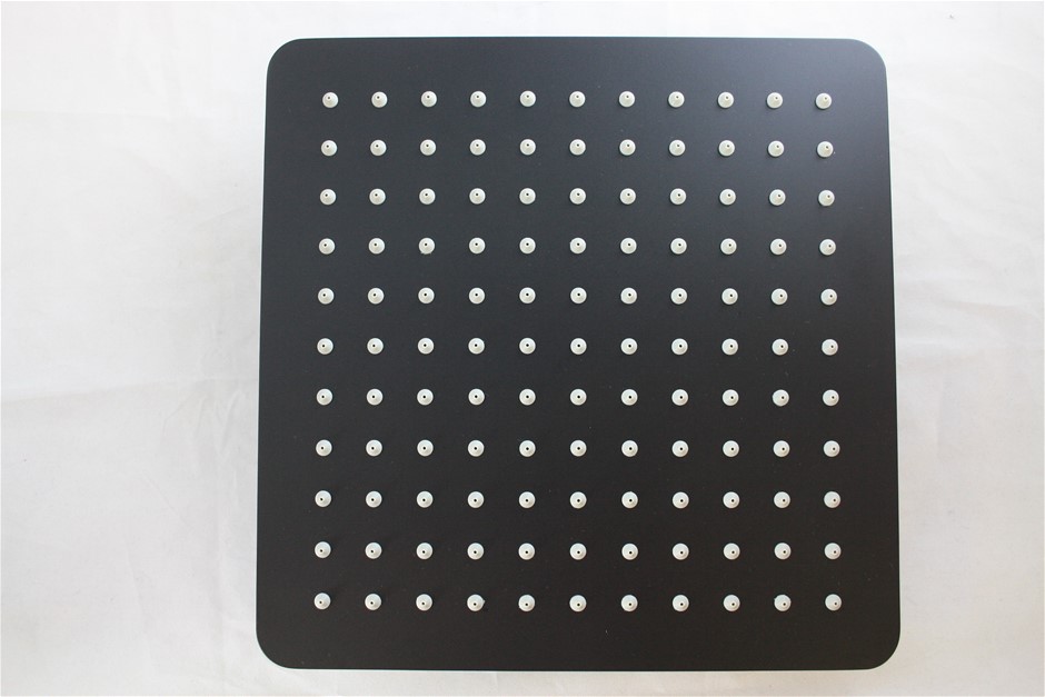 Super-slim Square Black Rainfall Shower 