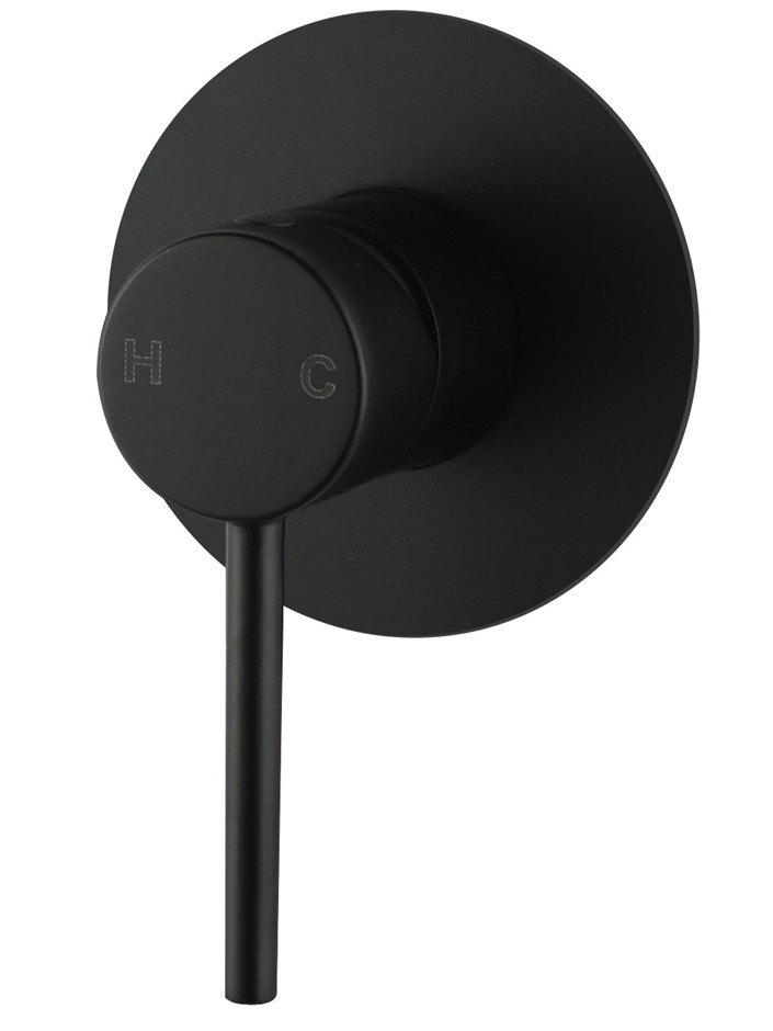LUCID PIN Series Round Black Shower/Bath