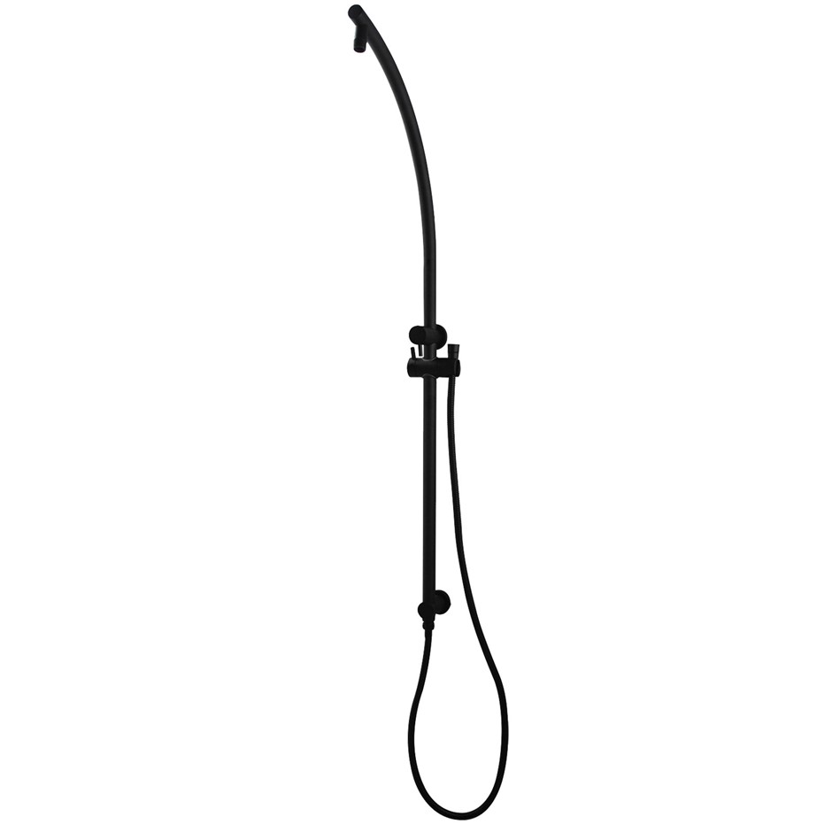 Round Black Shower Station without Showe