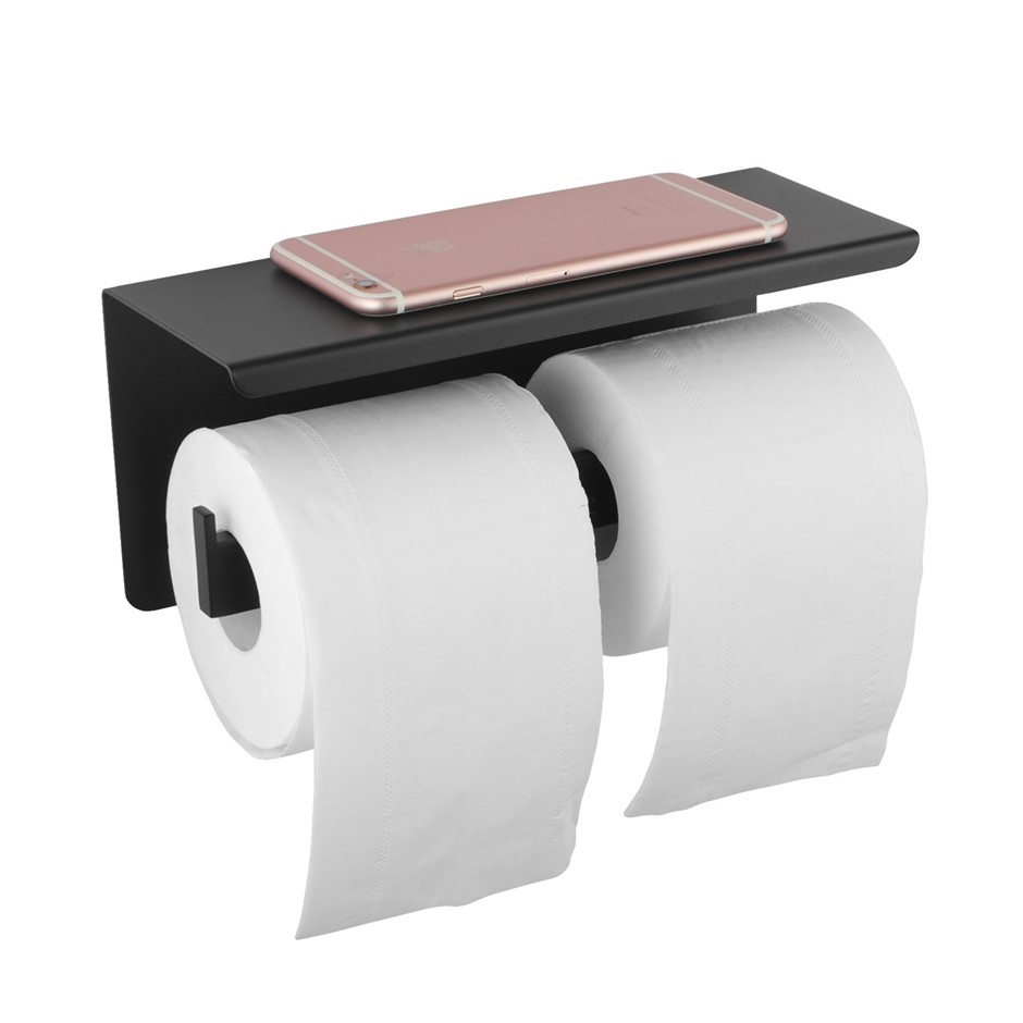 IVANO Series Black Double Toilet Paper H