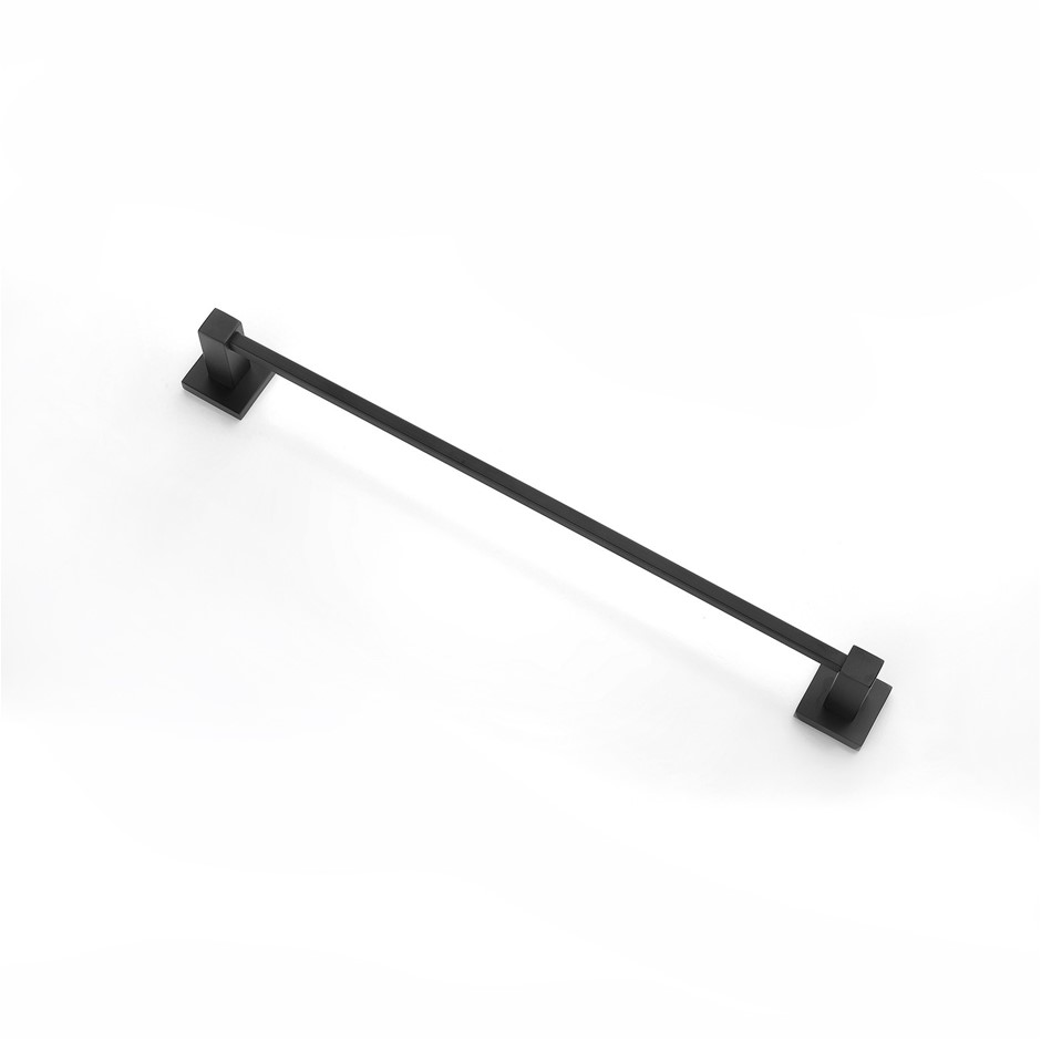 BLAZE Series Black Single Towel Rail 800