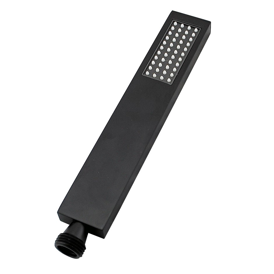Matte Black Brass Square Handheld Shower