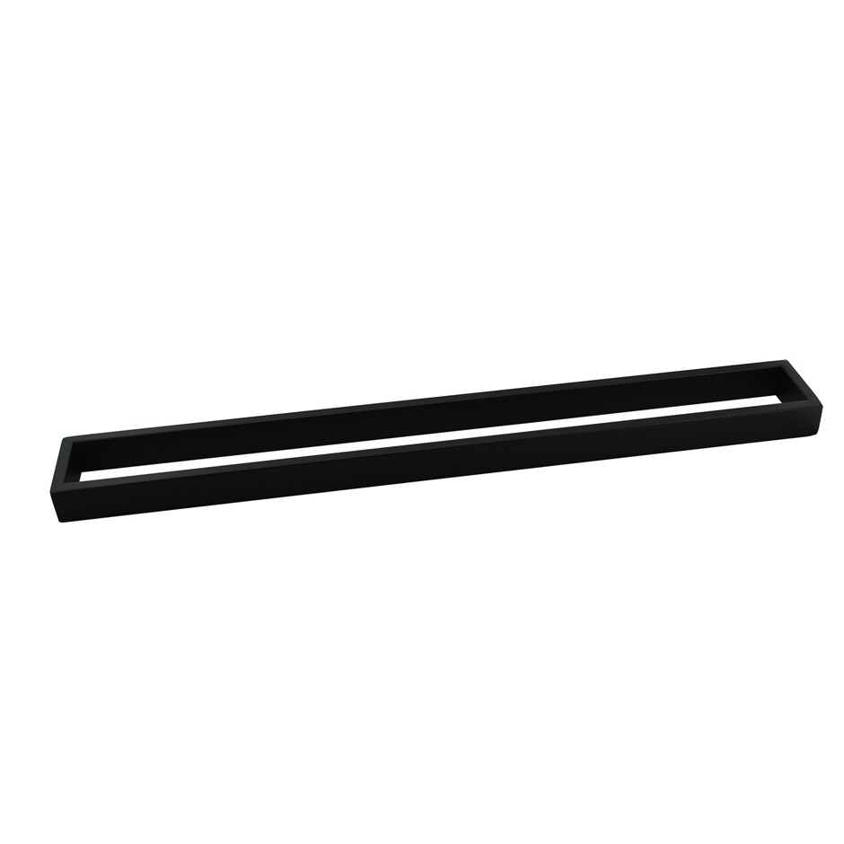 IVANO Series Black Single Towel Rail 600