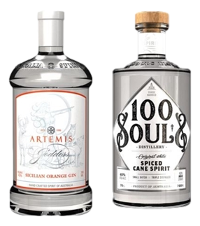 Artemis Goddess Sicilian Orange Gin, 100 Souls Original Spiced Cane Spirit