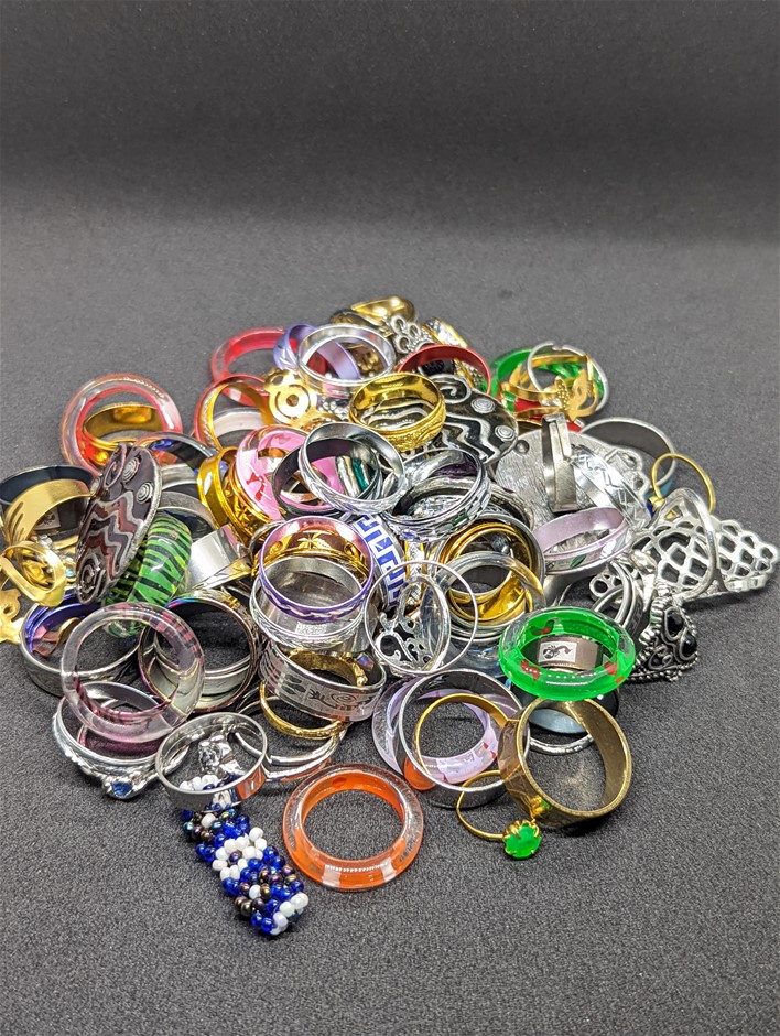 Bulk 100x assorted ring jewellery Auction (00012546210) Grays Australia