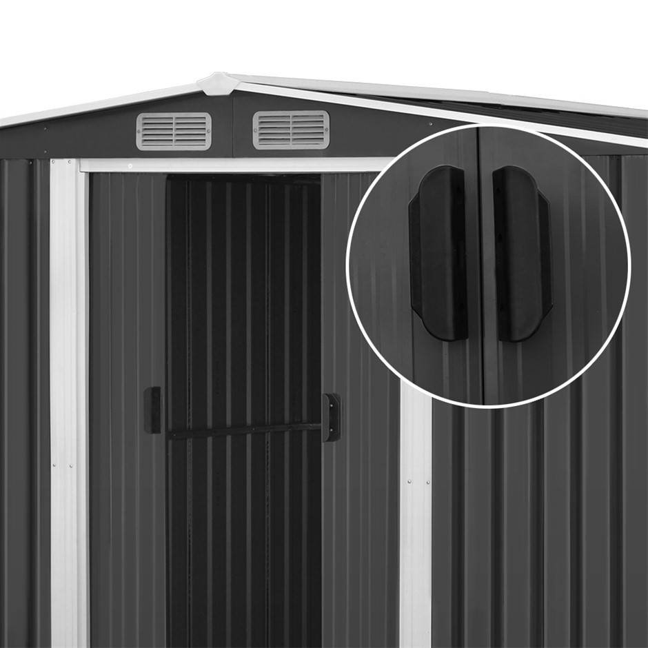 Buy Giantz Garden Shed Outdoor Storage 2.6x3.9x2M Metal Base