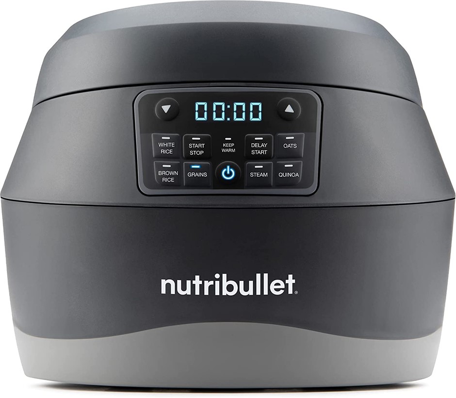 NUTRIBULLET Everygrain Rice Cooker, 5 Auto Cook Programs, Dark Grey
