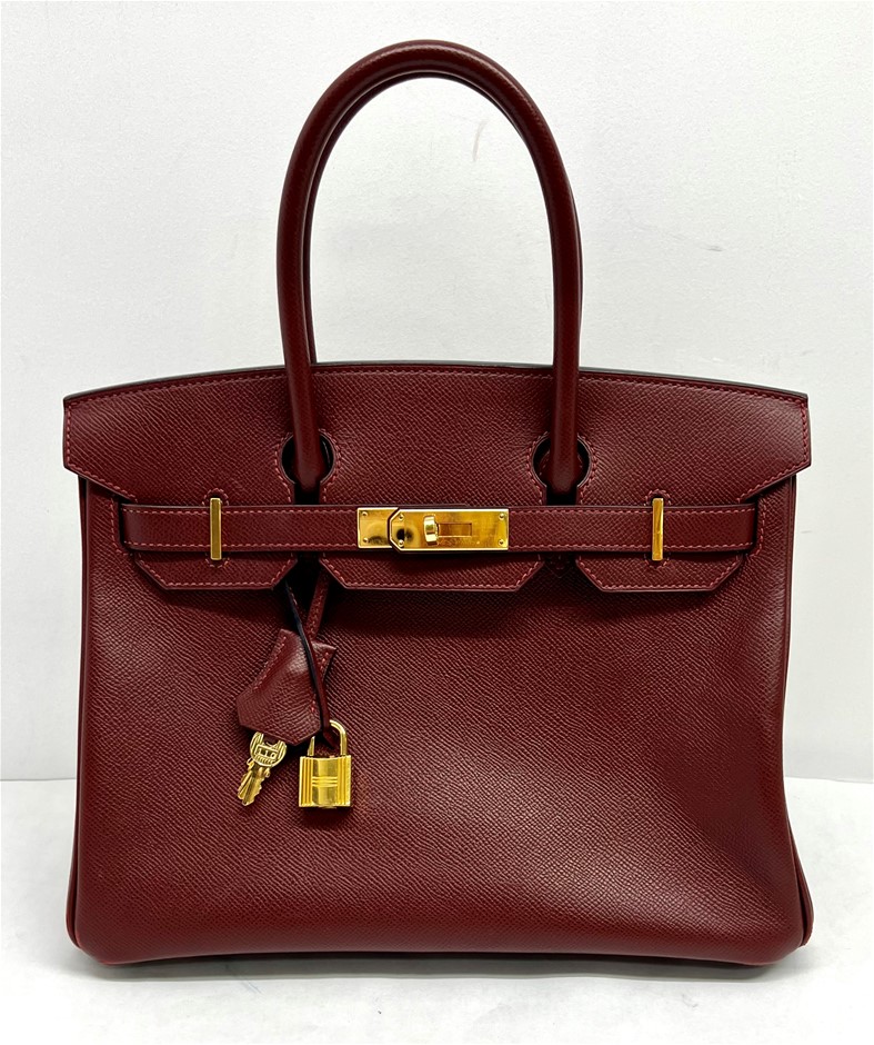 Hermes Birkin 30 Rouge Epsom leather spe