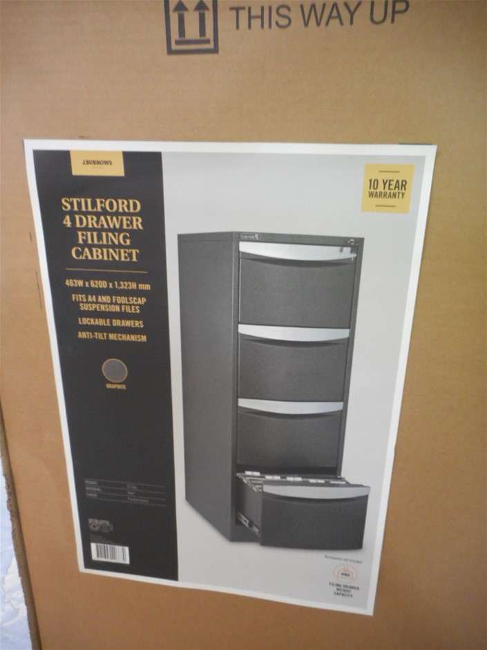 Stilford 4 Drawer Filing Graphite Auction (00272186512