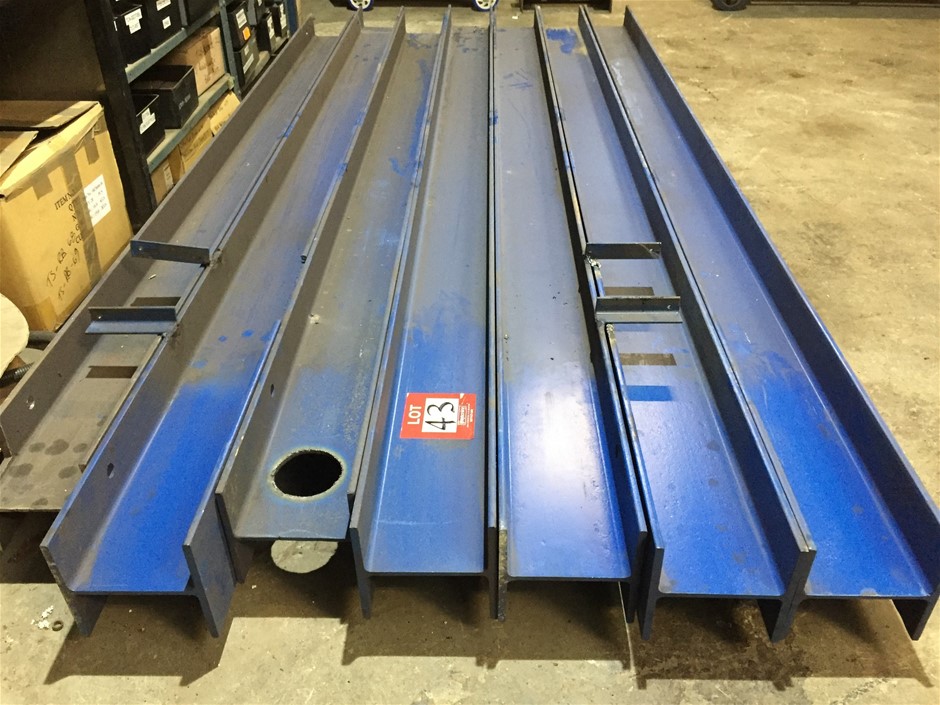 7 X Steel H - Beam Offcuts, 158mm X 154mm, 5 @ 2540mm, 2 @ 2300mm 