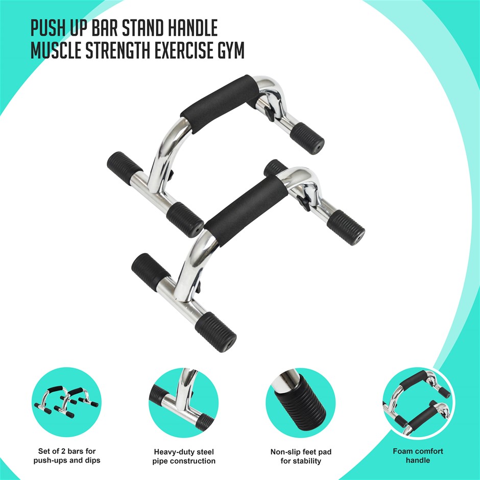Buy Push Up Bar Stand Handle Muscle Strength Exercise Gym Grays Australia