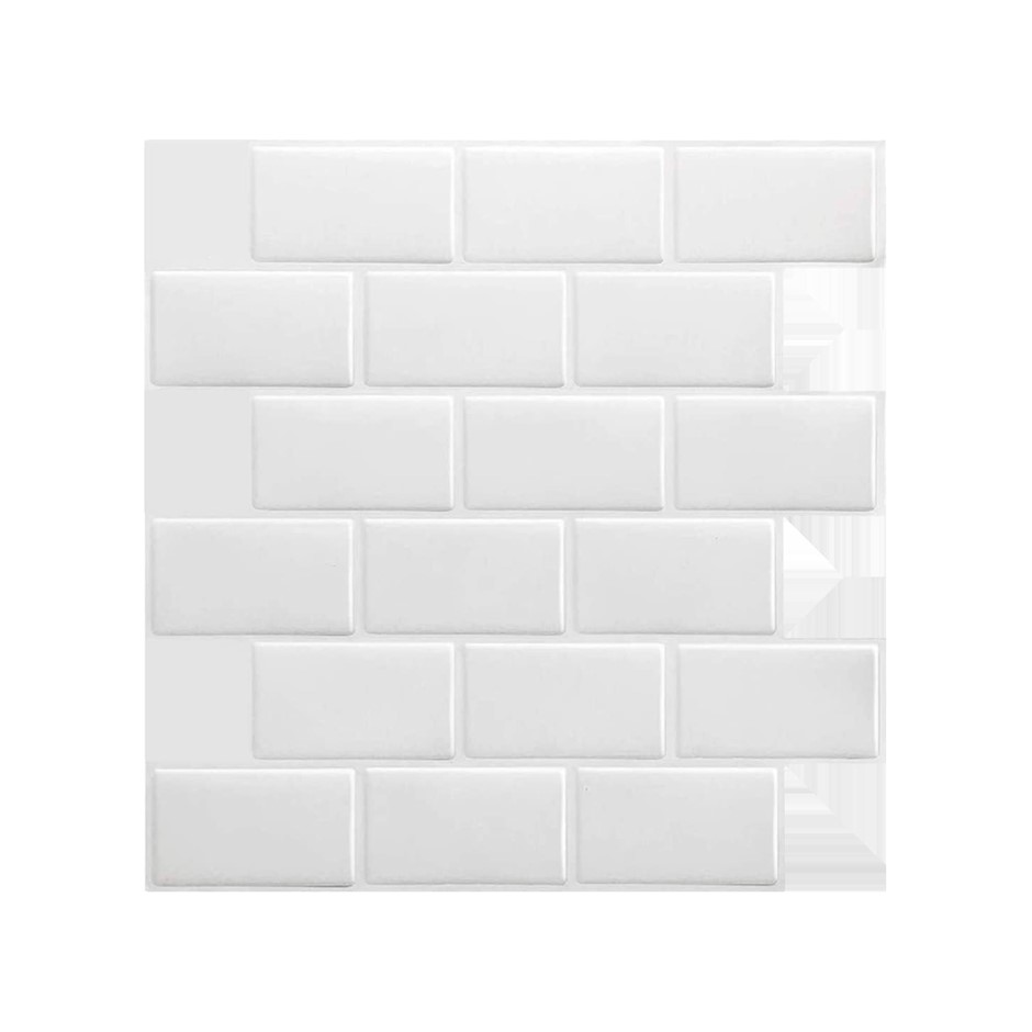 Buy Tiles 3D Peel and Stick Wall Tile Subway White (30 x 30cm x 10 sheets) Grays Australia