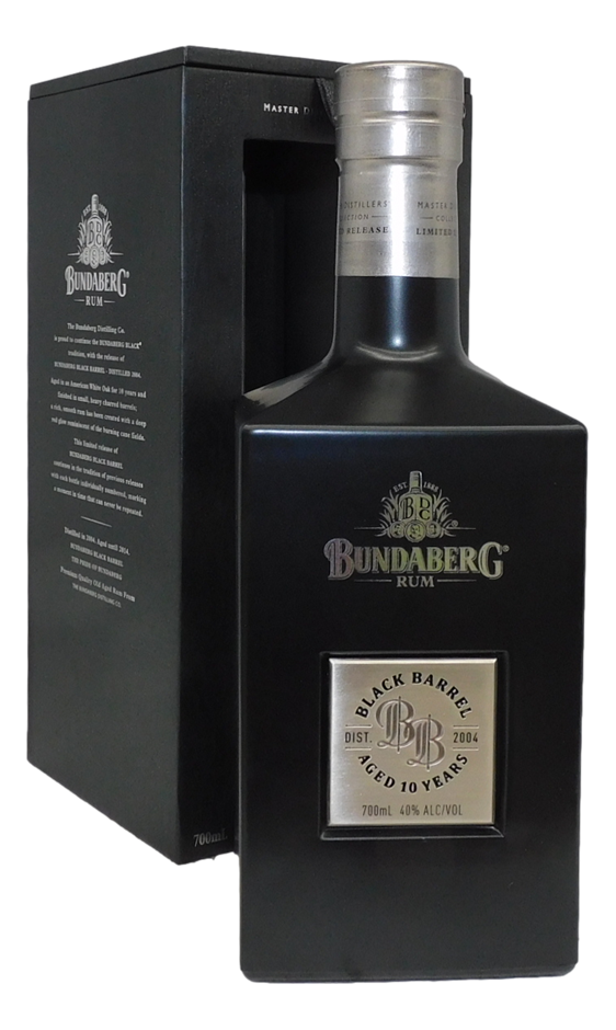 Bundaberg Rum Black Barrel Aged 10 years 2004 (1 x 700mL), QLD
