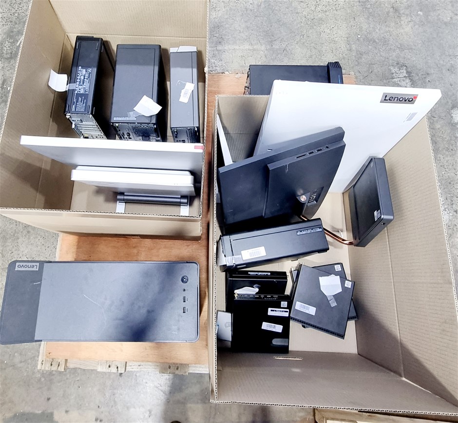 Pallet of Assorted USED/UNTESTED Lenovo Desktop PC`s Auction (0001 ...