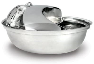 PIONEER PET Stainless Steel Pet Fountain, Raindrop Style, 1.7kg (6023).