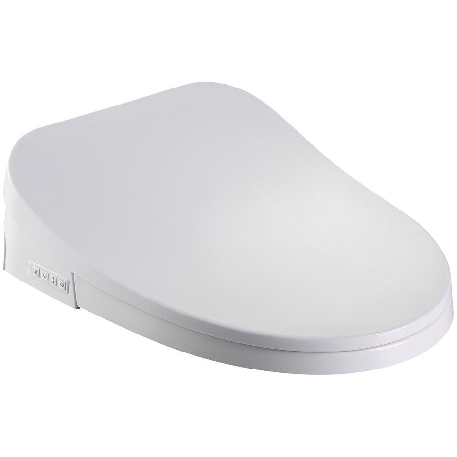 3 x PRESENZA Heavy Duty PP Smart Bidet Toilet Seat, White, Features Air