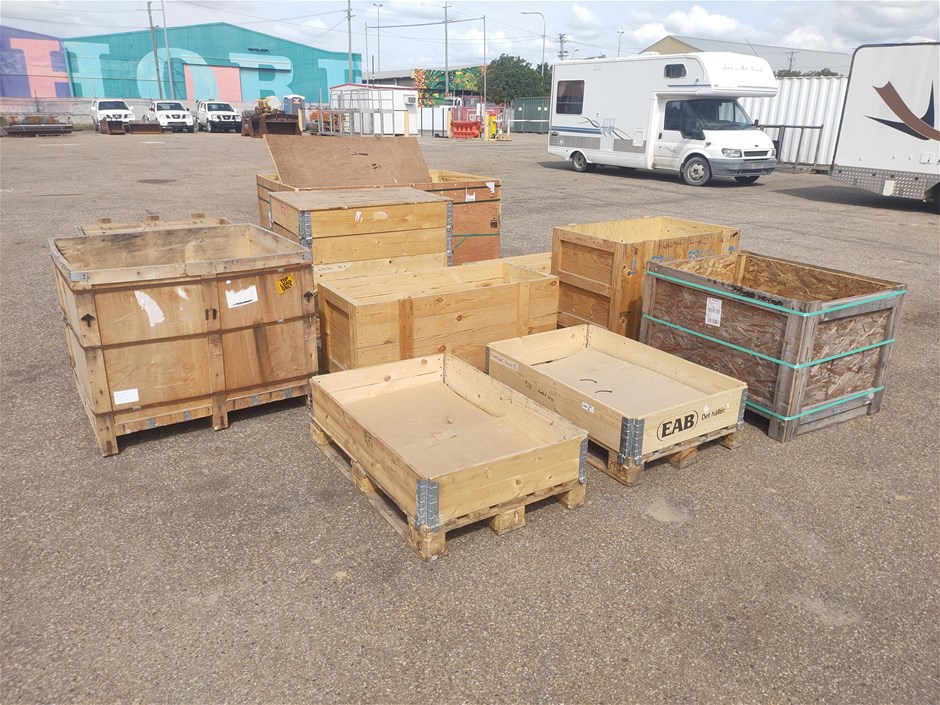 10 x Assorted Wooden Crates Auction (00927041228) Grays Australia