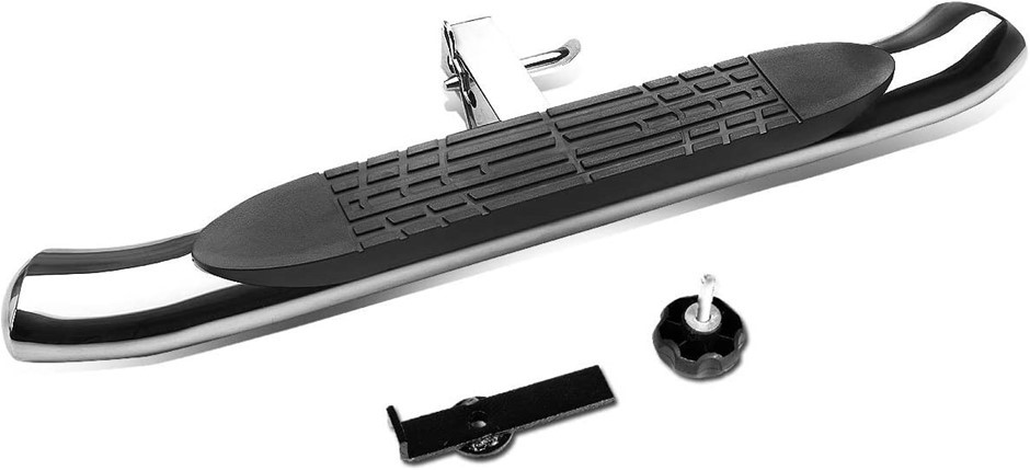 DNA MOTORING HITST-2-4O-111-SS-T1 Class III 4" Oval Hitch Step, Silver.