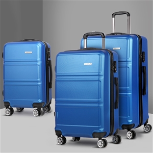 Buy Wanderlite 3pc Luggage Trolley Set Suitcase Travel TSA Hard Case ...