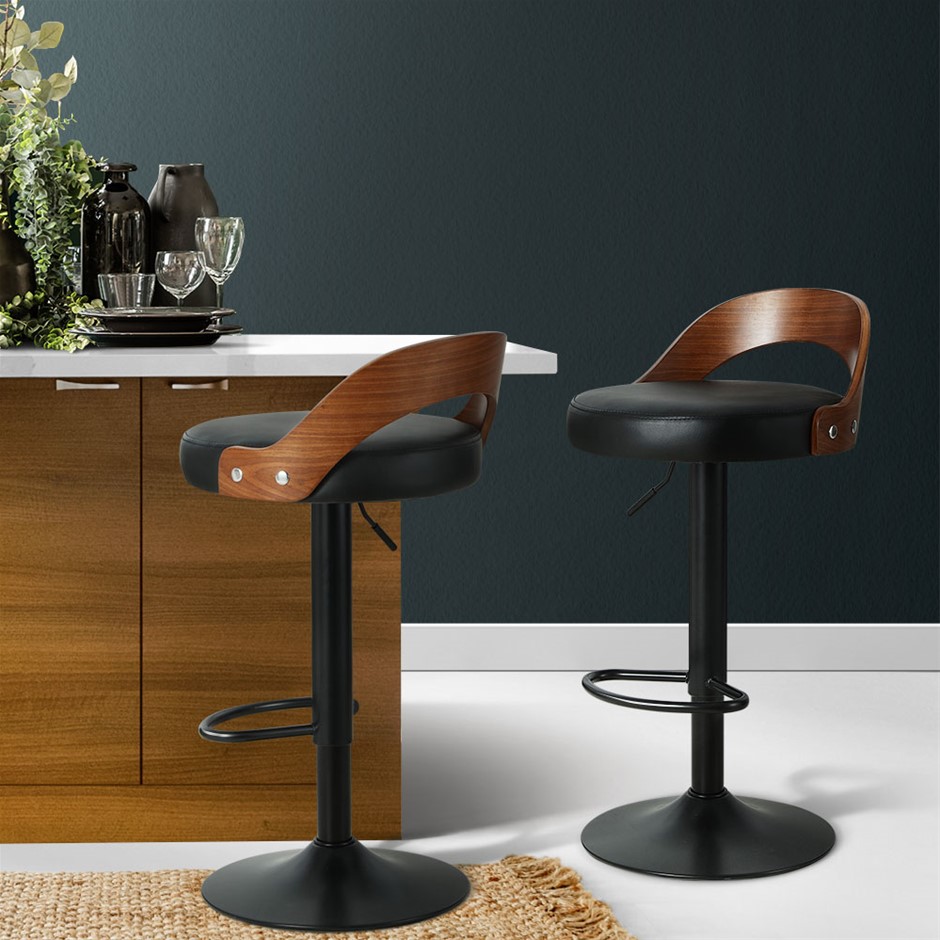 Artiss Bar Stools Kitchen Gas Lift Woode