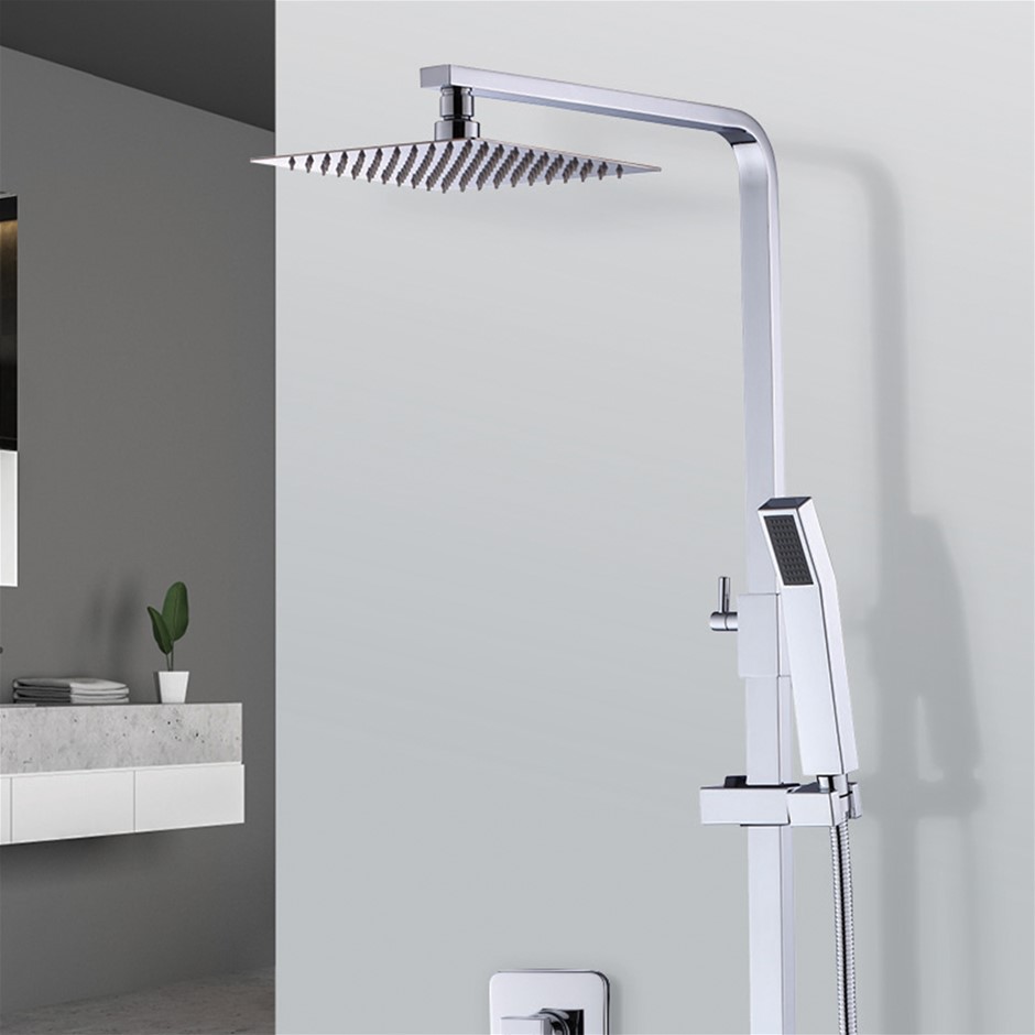 WELS 8" Rain Shower Head Set Square Dual