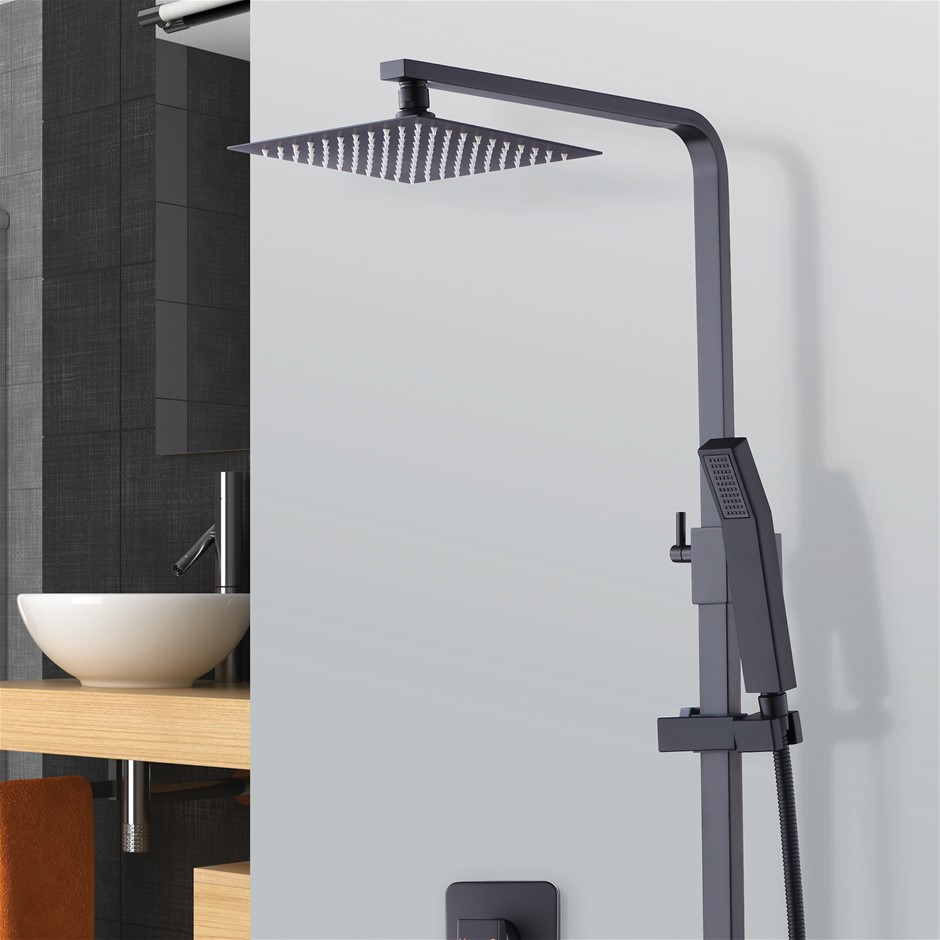 WELS 8" Rain Shower Head Set Square Dual