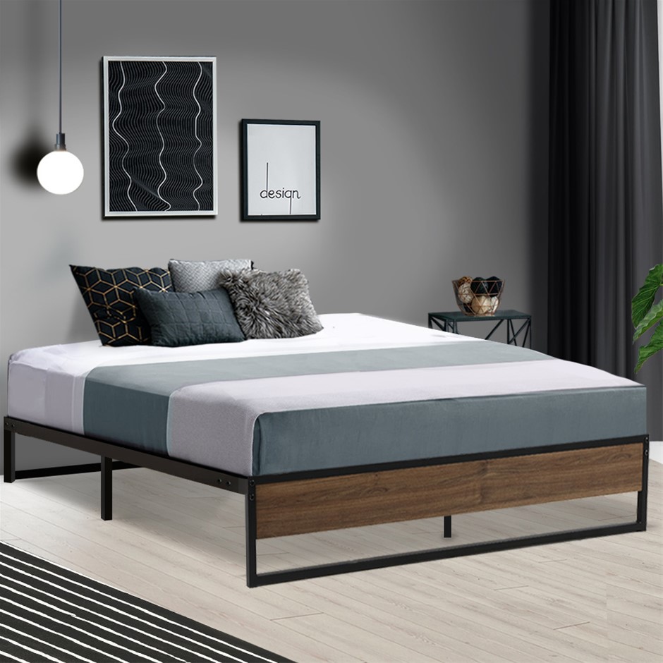 Artiss Metal Bed Frame Queen Size Mattre