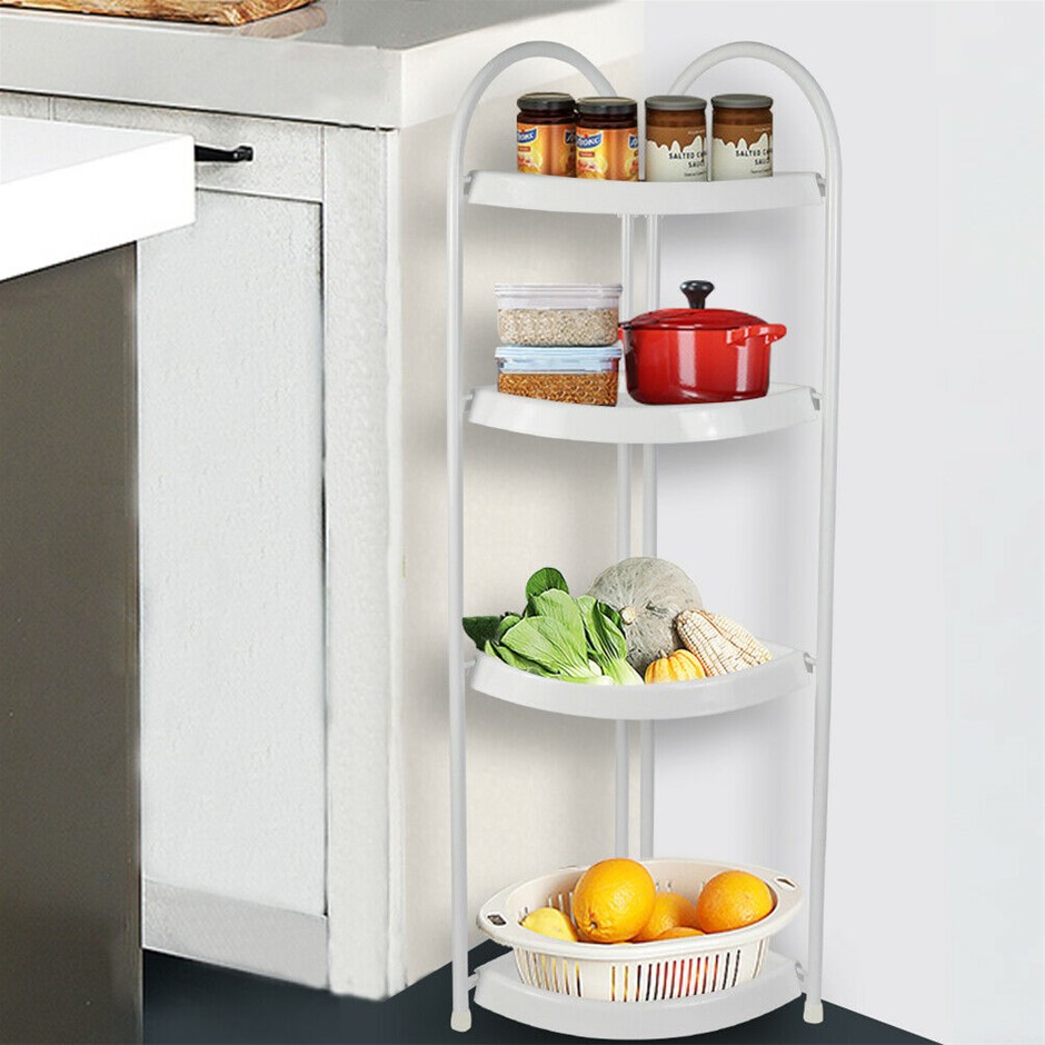 Shower Corner Shelf White Caddy Bathroom