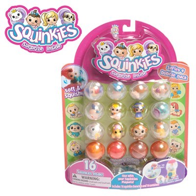 Squinkies Bubble Pack - 16 Squinkies Toy