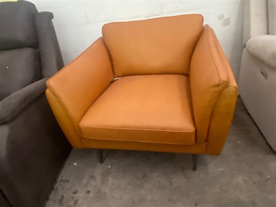 Single Seat Leather Armchair Auction (00862186765) Grays Australia