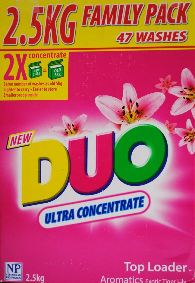 Buy 4 x Duo 2.5kg Laundry Powder Ultra Concentrate Top Loader Aromatics