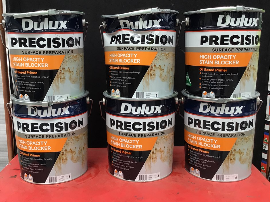 6 x 10 Litre Tins of Dulux Precision Paint Auction (00233023740