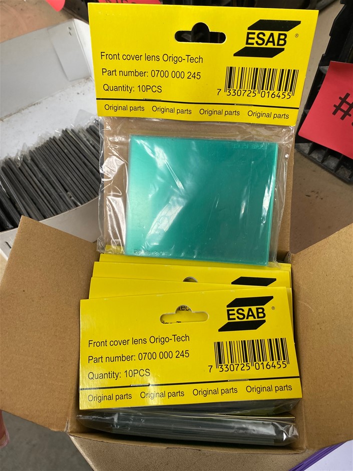 Esab 103mm x 85mm Clear Front Cover Lens - 10 x PACKS OF 10 Auction ...